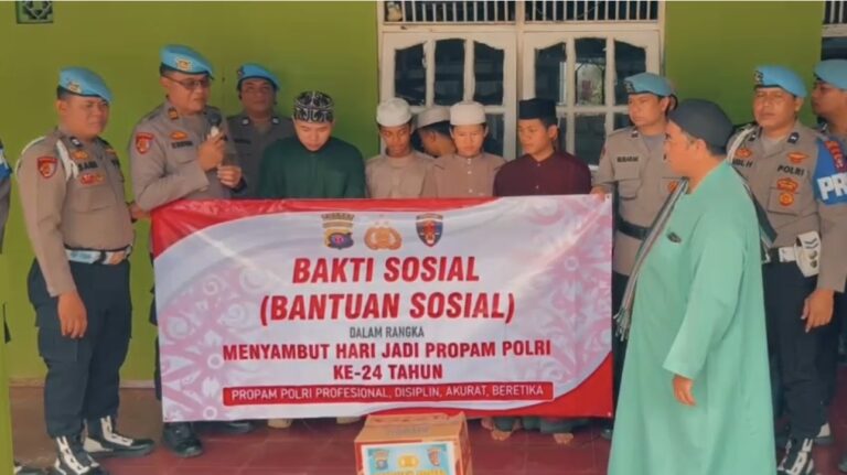 SIPROPAM POLRES BARUT GELAR BANSOS DI PANTI ASUHAN NURUL MUSTOFA
